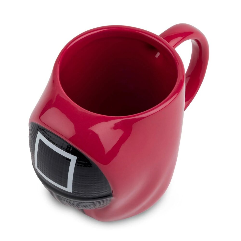 Squid Game Coffee Mug 18 oz Ceramic Microwave Dishwasher Safe Square Red Guard - Picture 3 of 6